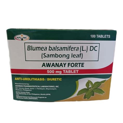 sambong tablet dosage.